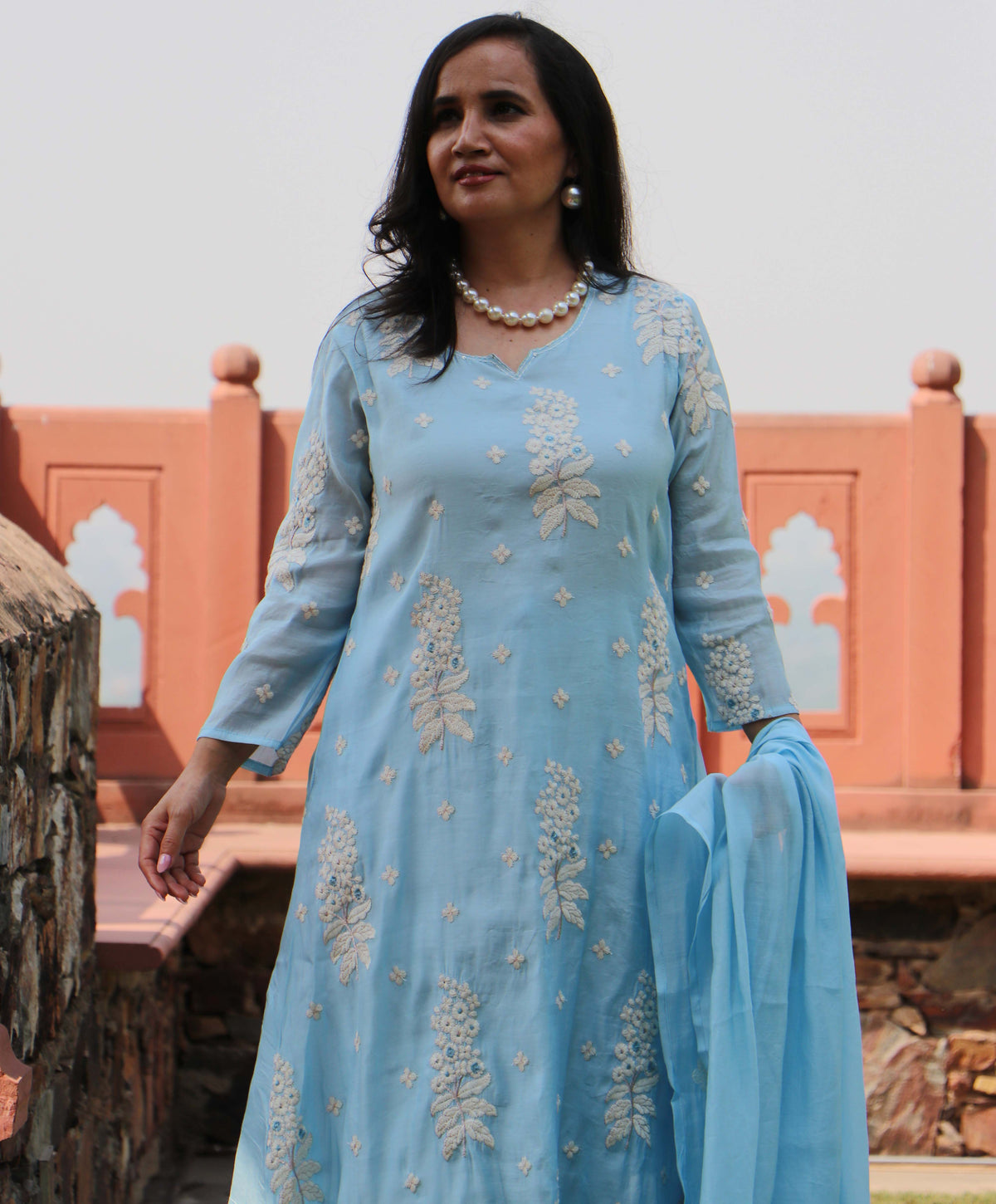 FLORAL BLUE SUIT SET