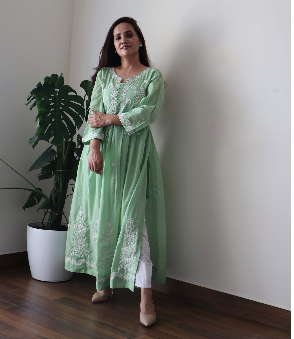 PEARL BUTTON COTTON KURTA