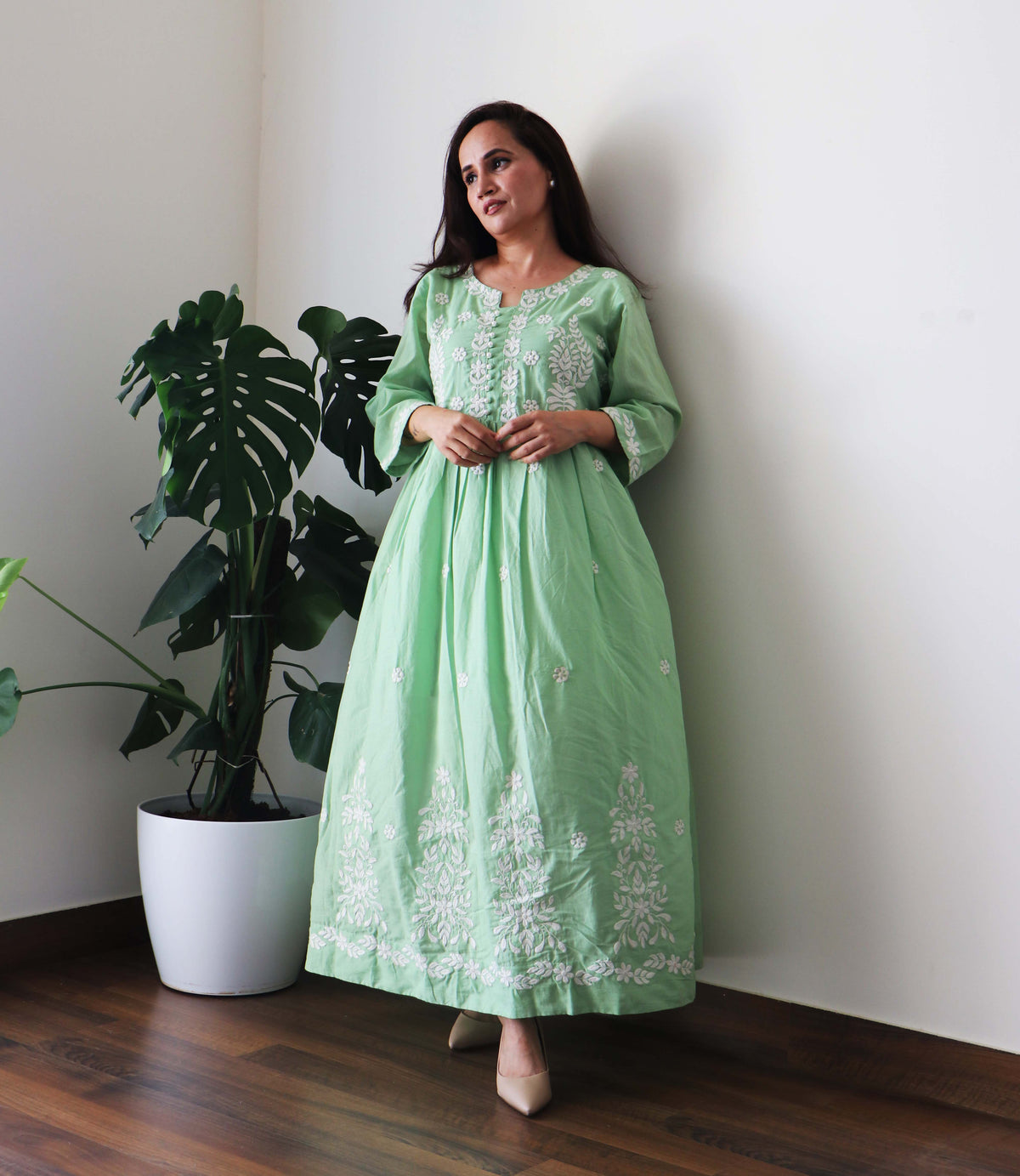 PEARL BUTTON COTTON KURTA