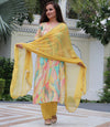 YELLOW MUSLIN SUIT SET