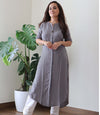 GRAY INDOWESTERN KURTA