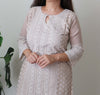 BEIGE CHIKANKARI KURTA