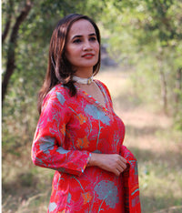 RED MUSLIN SET