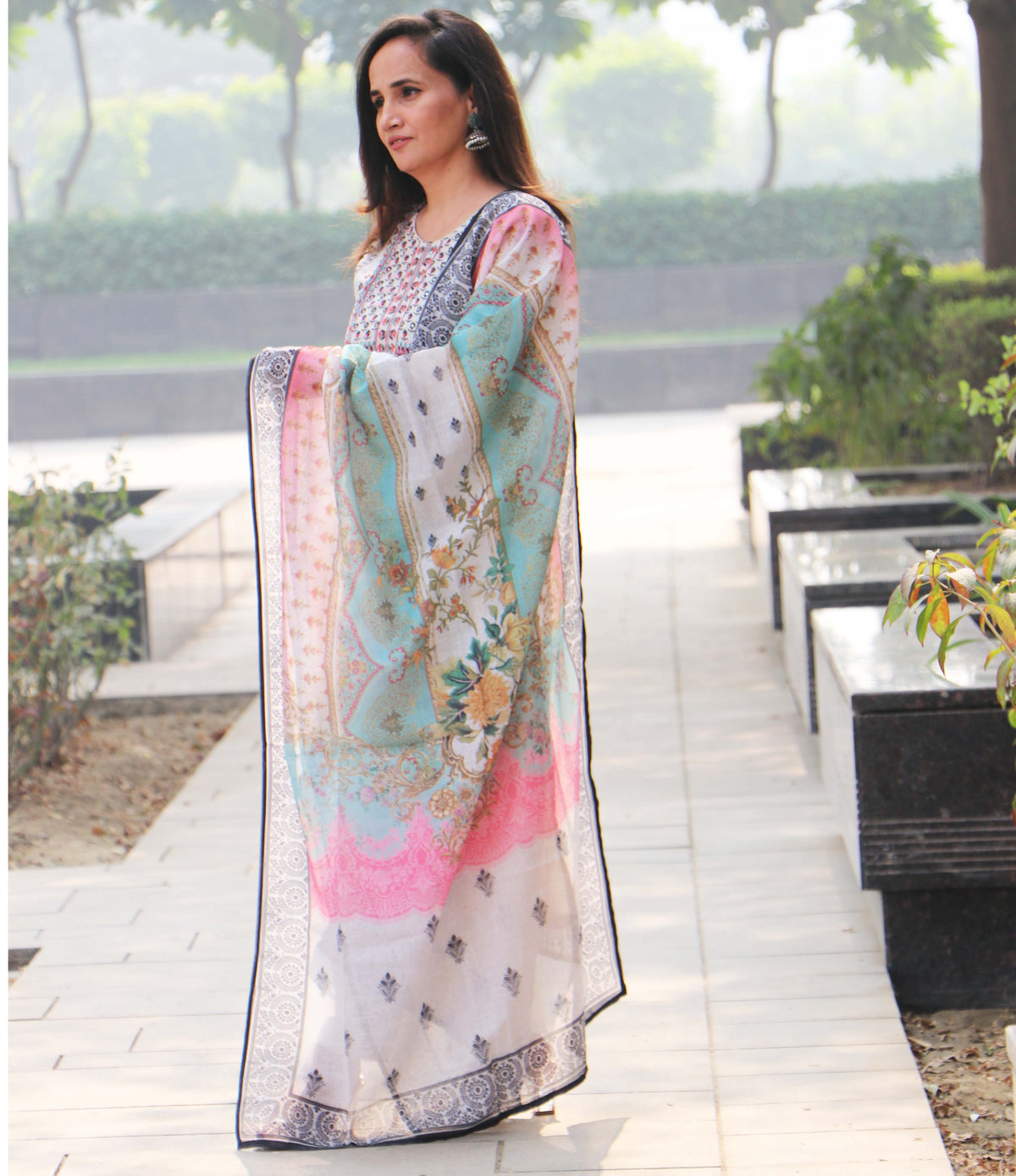 OFF WHITE FLORAL COTTON SET