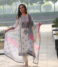 OFF WHITE FLORAL COTTON SET