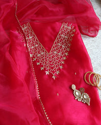 RANI PINK ORGANZA SUIT SET