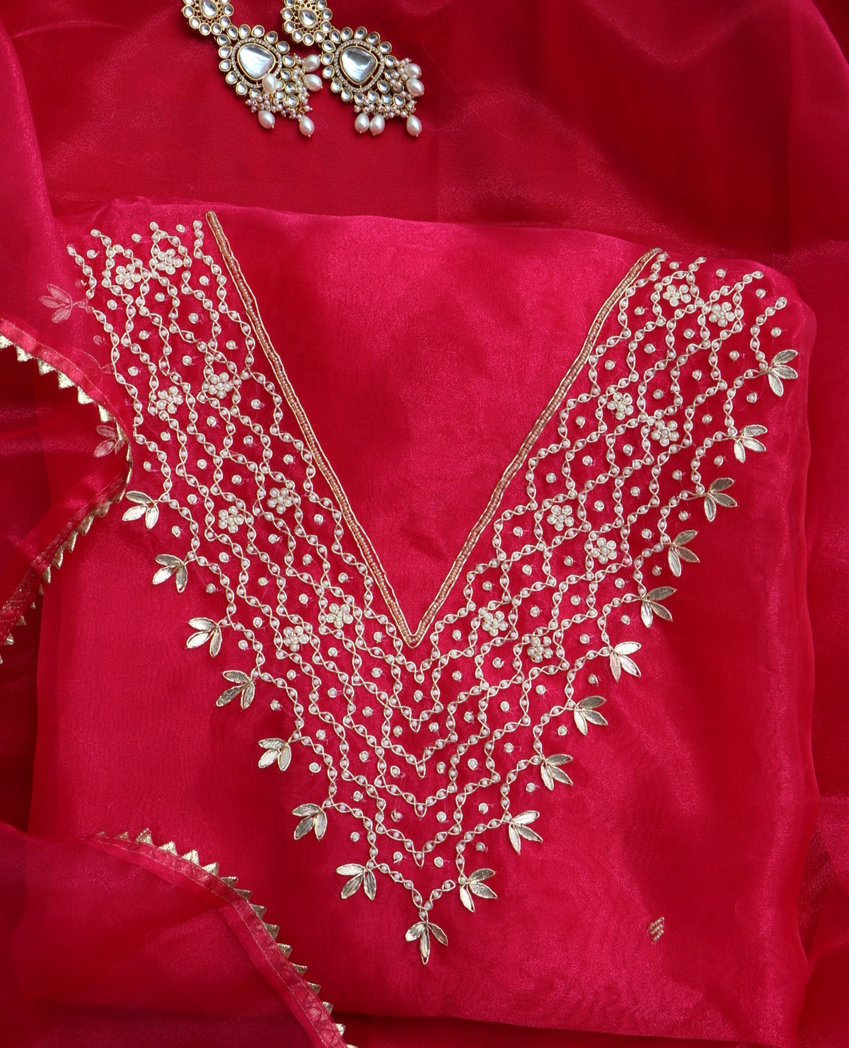 PANI PINK ORGANZA SUIT SET