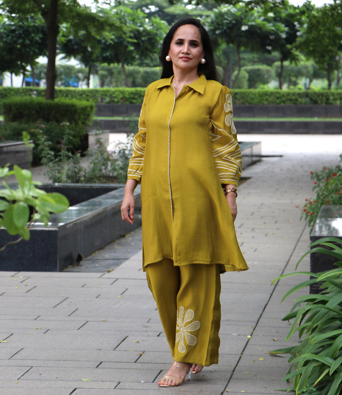 MUSTARD FLORAL CO-ORD SET