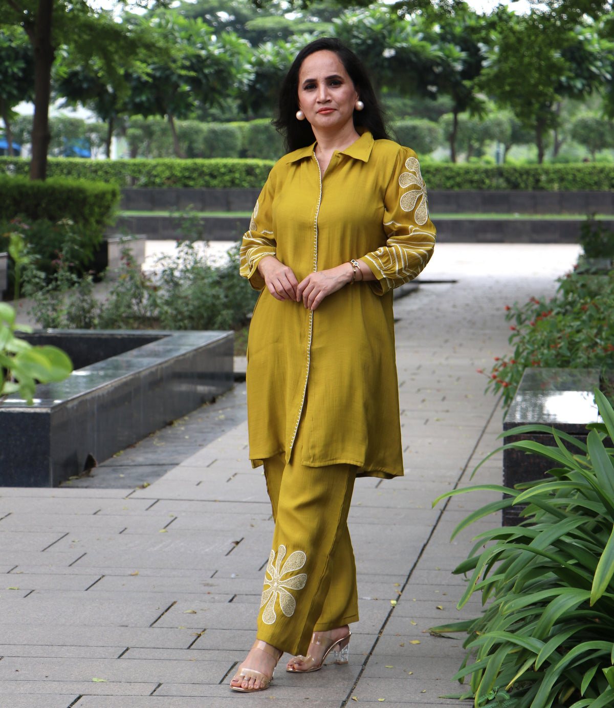 MUSTARD FLORAL CO-ORD SET
