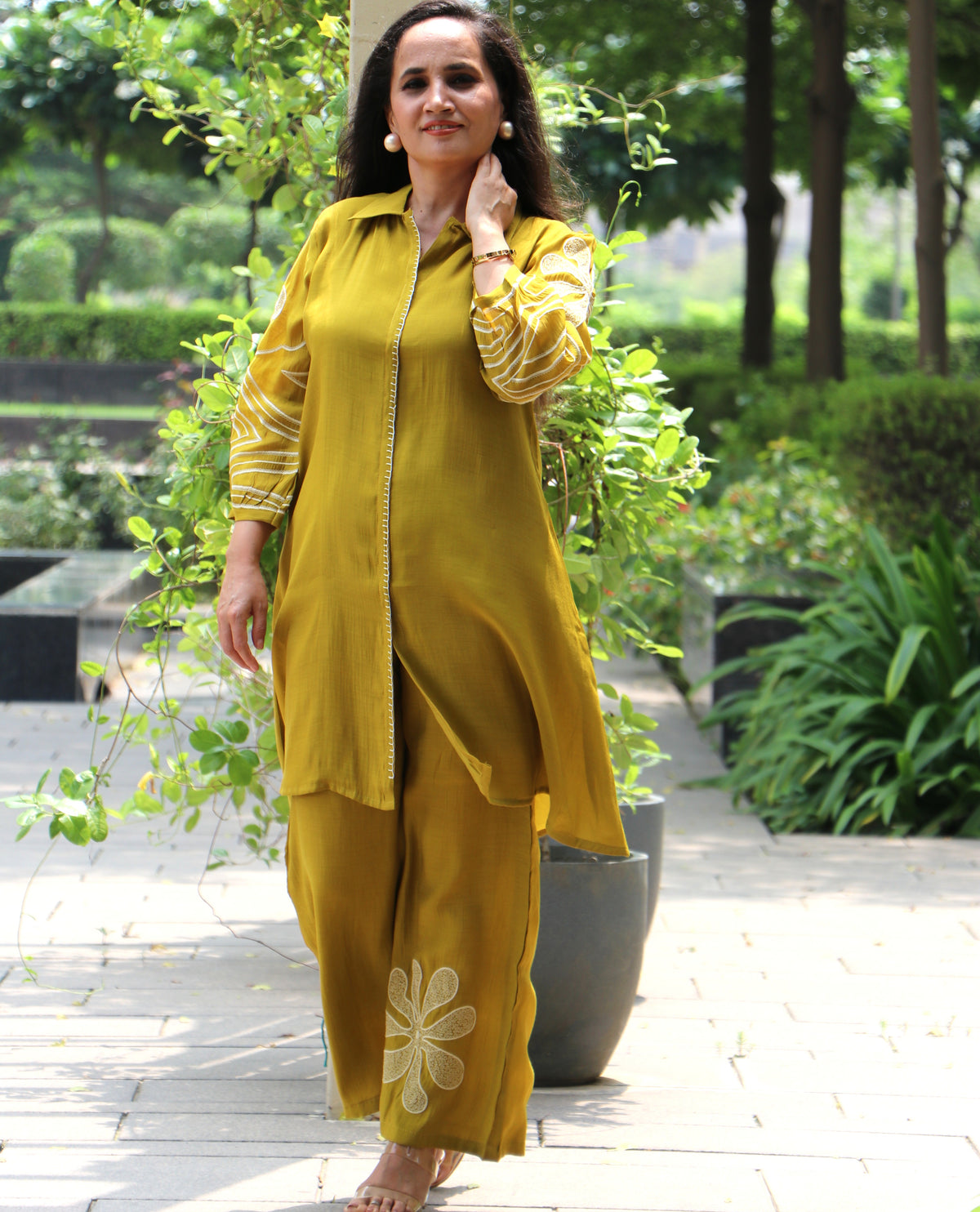 MUSTARD FLORAL CO-ORD SET