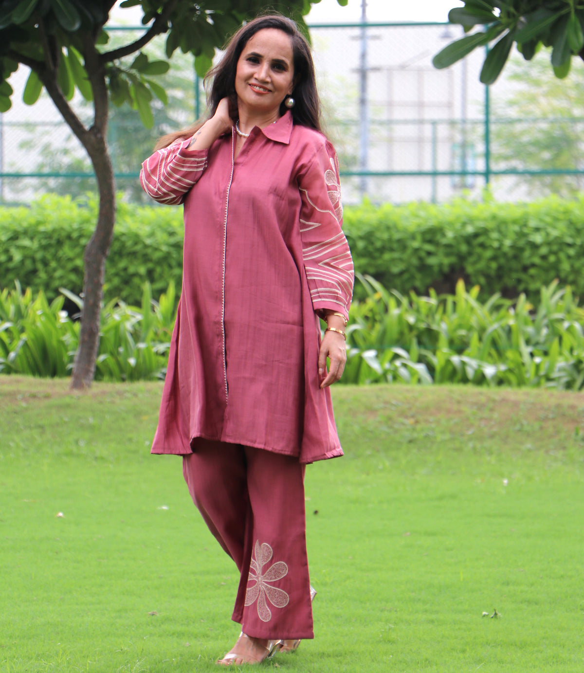 FLORAL ONION PINK CO-ORD SET