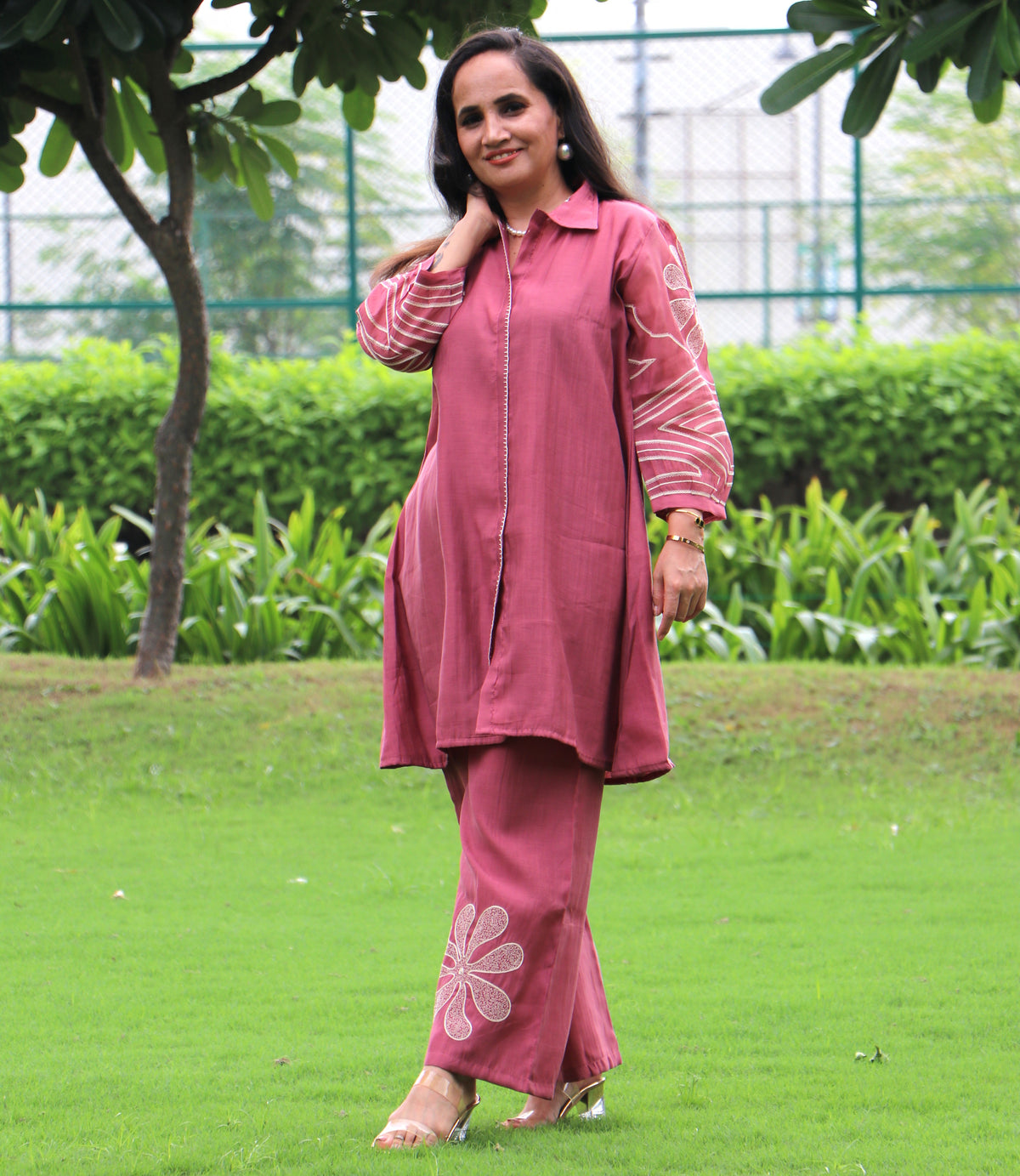 FLORAL ONION PINK CO-ORD SET