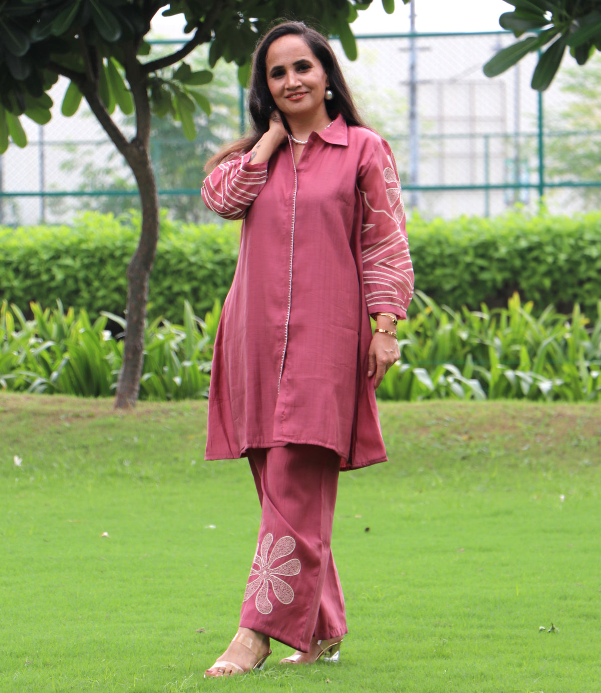 FLORAL ONION PINK CO-ORD SET