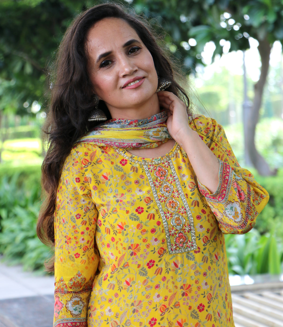YELLOW FLORAL SUIT SET