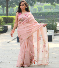 FLORAL THREAD WORK SAREE