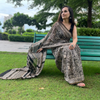 BLACK COTTON MAHESHWARI SILK SAREE