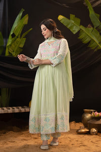 MUL LIME ANARKALI SET