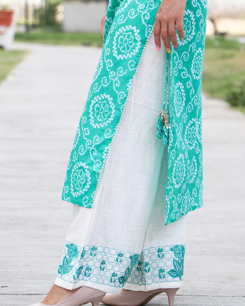 TEAL KURTA SET