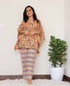 FLORAL PRINTED PYJAMA KAFTAN NIGHTSUIT SET