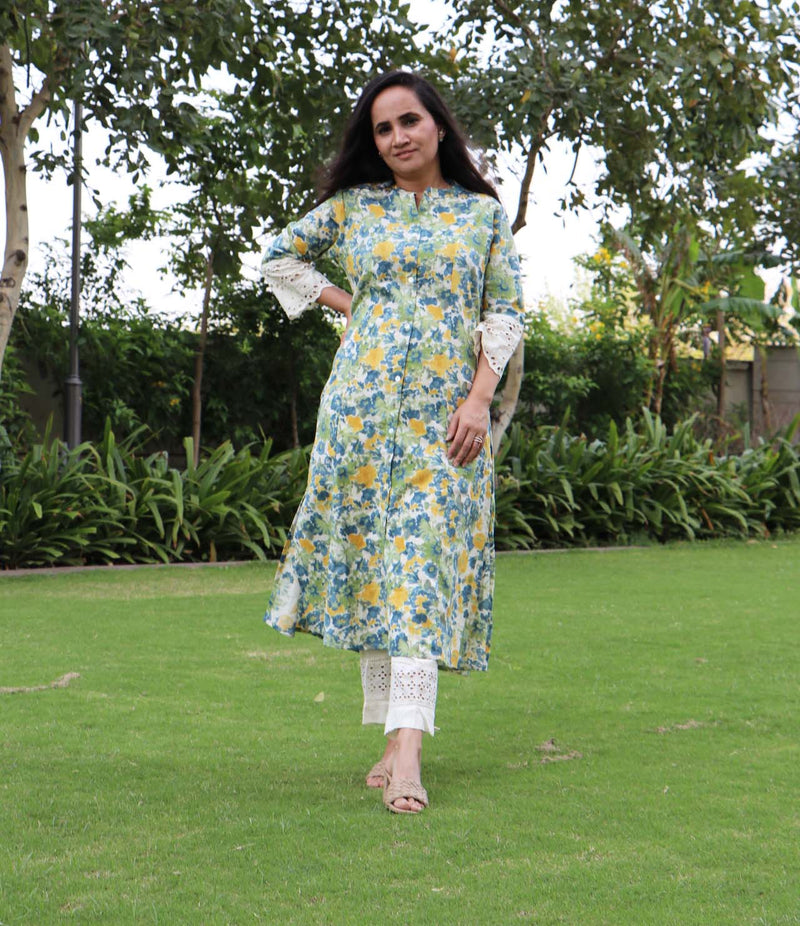 FLORAL KURTA ONLY
