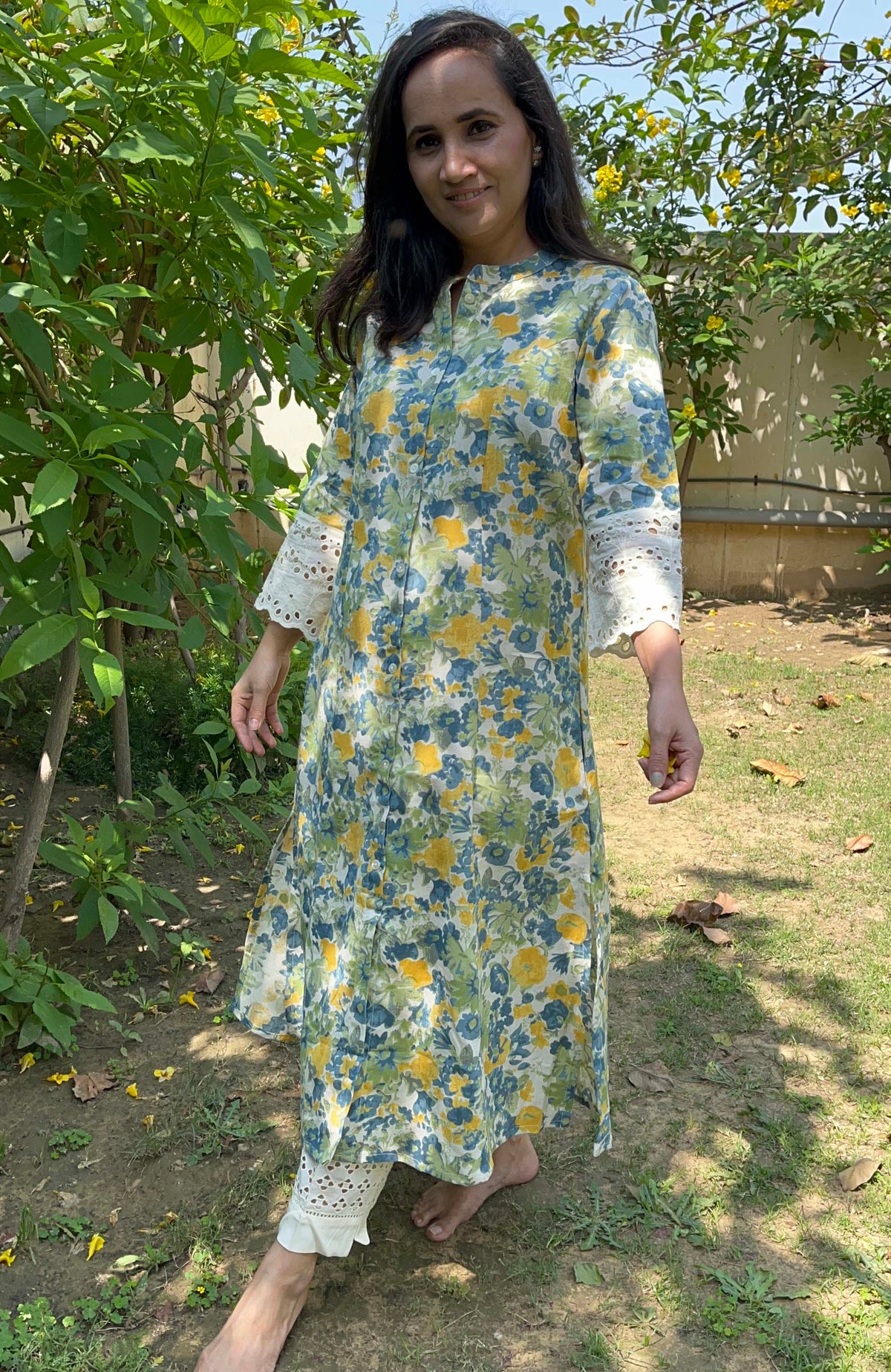 FLORAL KURTA ONLY