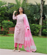 PINK KURTA PLAZO SET