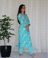 TURQUOISE KURTA PANT SET