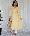 YELLOW KURTA PANT SET