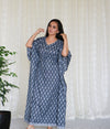 COTTON INDIGO KAFTAN