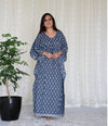 COTTON INDIGO KAFTAN