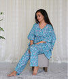 COTTON PRINTED PYJAMA KAFTAN NIGHTSUIT SET