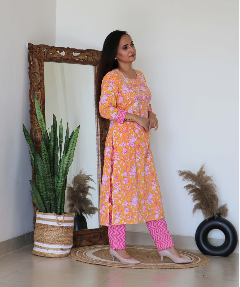 PINK KURTA PANT SET