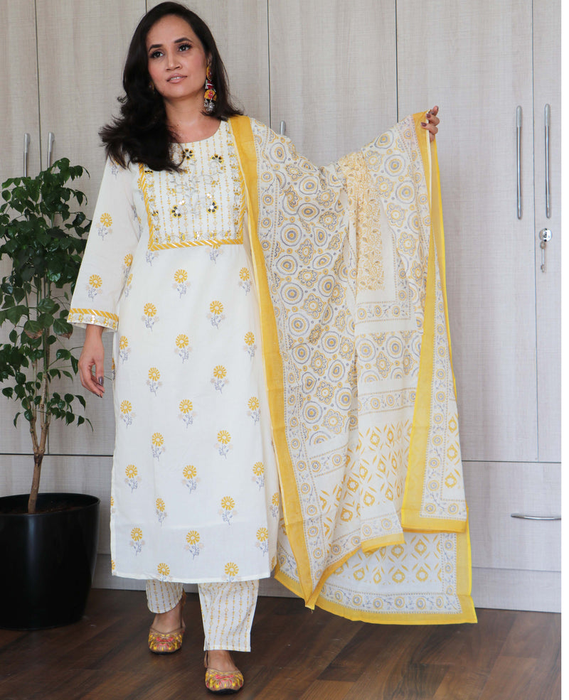 MARIGOLD COTTON SUIT SET