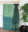 GREEN FLORAL COTTON SET DORIYA DUPATTA