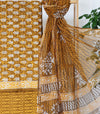 OCHRE COTTON SET WITH KOTA DORIYA DUPATTA