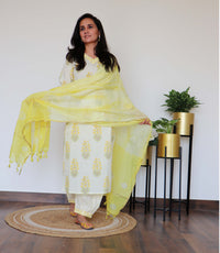LEMON FLORAL PRINT SET