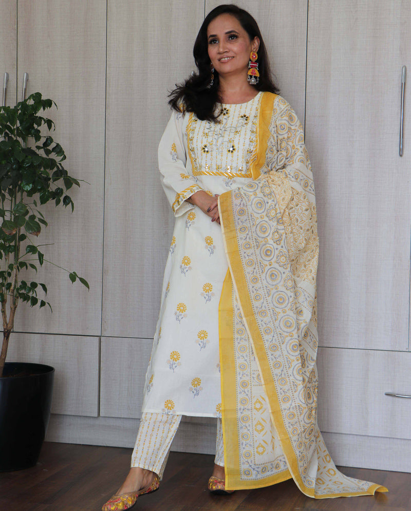 MARIGOLD COTTON SUIT SET