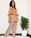 FLORAL PRINTED PYJAMA KAFTAN NIGHTSUIT SET