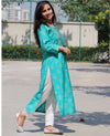 TEAL MUSLIN KURTA